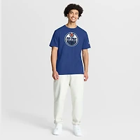 Men's Fanatics Royal Edmonton Oilers Hat Trick T-Shirt