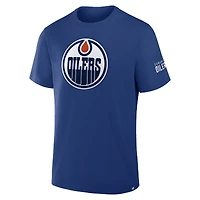 Men's Fanatics Royal Edmonton Oilers Hat Trick T-Shirt