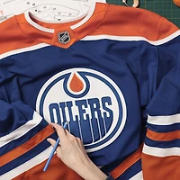 Maillot personnalisé authentique à domicile Fanatics Royal Edmonton Oilers pour hommes