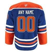 Maillot personnalisé authentique à domicile Fanatics Royal Edmonton Oilers pour hommes