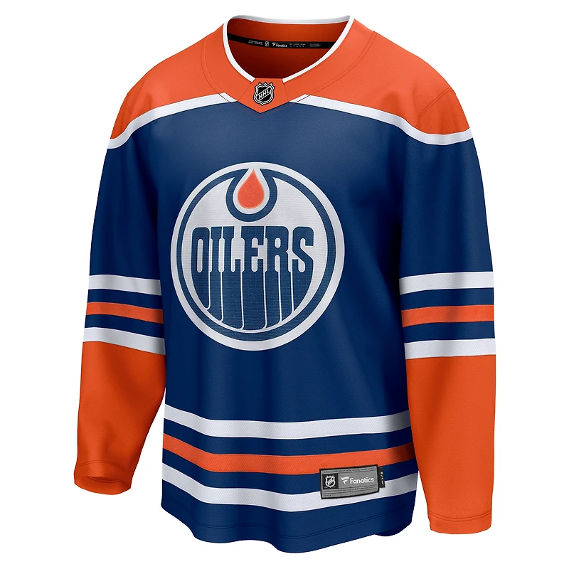 Fanatics pour hommes Royal Edmonton Oilers Home Premier Breakaway Blank - Maillot