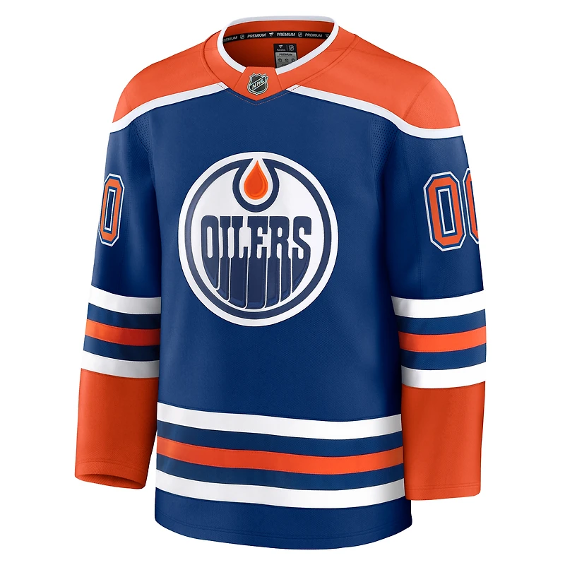 Men's Fanatics White Edmonton Oilers Away Premium Custom Jersey