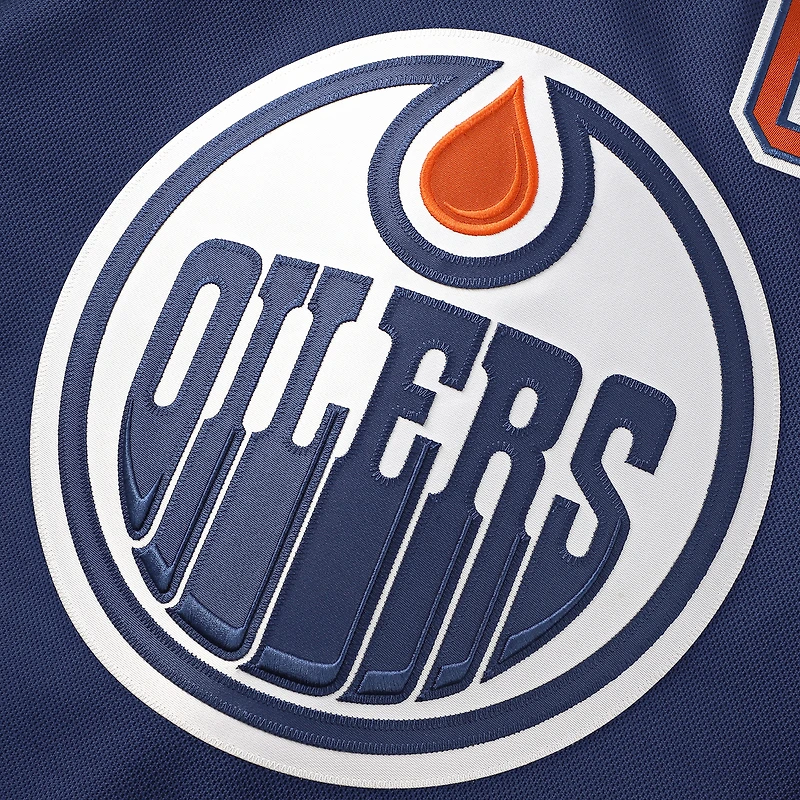 Maillot personnalisé haut de gamme Fanatics pour homme, blanc, Edmonton Oilers Away