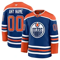Men's Fanatics White Edmonton Oilers Away Premium Custom Jersey
