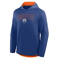 T-shirt à capuche manches longues Fanatics Royal Edmonton Oilers Penalty Shot pour homme