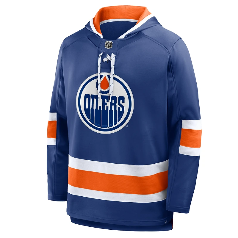 Men's Fanatics Royal Edmonton Oilers Prime Time Fleece Hoodie