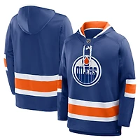 Sweat à capuche polaire Prime Time Fanatics Royal Edmonton Oilers pour hommes