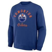 Sweat-shirt Fanatics Royal Stickler des Oilers d'Edmonton pour hommes