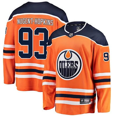 Men's Fanatics Ryan Nugent-Hopkins Orange Edmonton Oilers Breakaway - Player Jersey