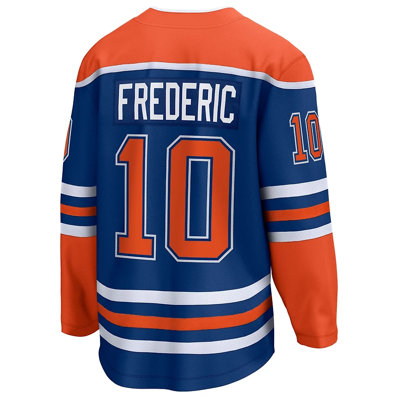 Men's Fanatics Trent Frederic Royal Edmonton Oilers Home Breakaway Jersey