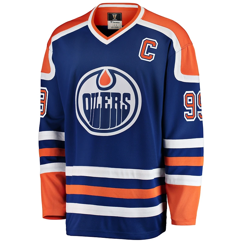 Men's Fanatics Wayne Gretzky Royal Edmonton Oilers Premier Breakaway Retired - Player Jersey