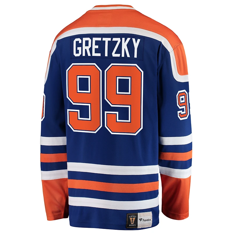 Men's Fanatics Wayne Gretzky Royal Edmonton Oilers Premier Breakaway Retired - Player Jersey