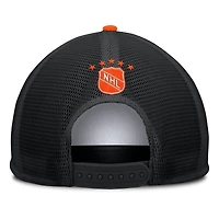 Men's Fanatics White/Black Edmonton Oilers Decades Collection Foam Front Snapback Hat