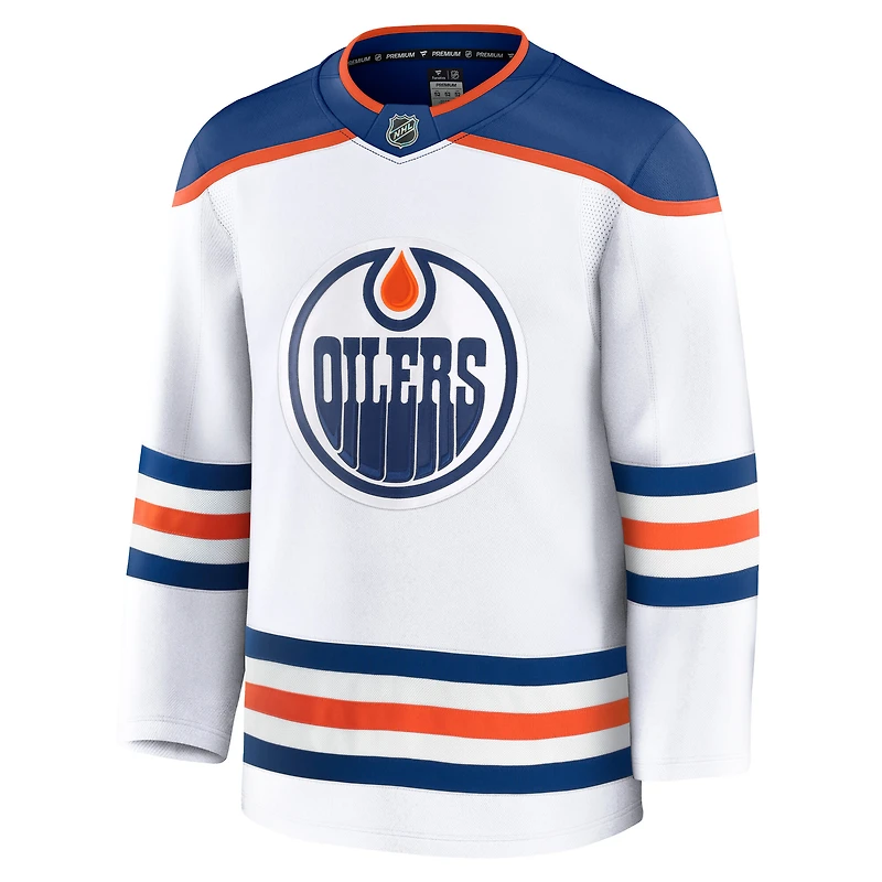 Maillot Fanatics blanc de qualité supérieure pour homme des Oilers d'Edmonton à l'extérieur