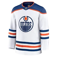 Maillot Fanatics blanc de qualité supérieure pour homme des Oilers d'Edmonton à l'extérieur