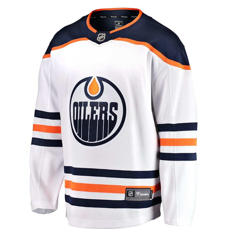 Fanatiques pour hommes de marque White Edmonton Oilers Breakaway - Maillot vierge