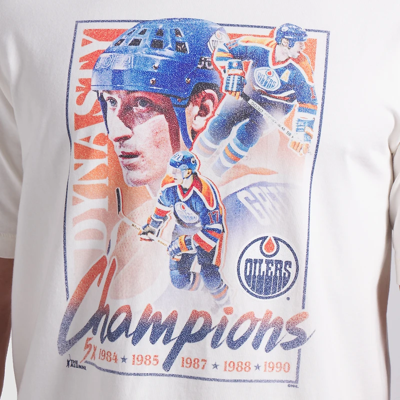 Men's Fanatics White Edmonton Oilers Decades Collection Timeless T-Shirt