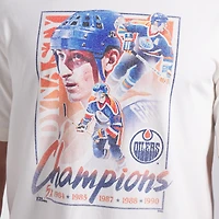 Men's Fanatics White Edmonton Oilers Decades Collection Timeless T-Shirt