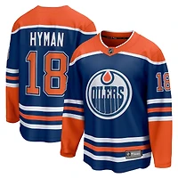 Men's Fanatics Zach Hyman Royal Edmonton Oilers Home Breakaway Player Jersey