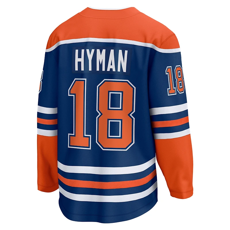 Men's Fanatics Zach Hyman Royal Edmonton Oilers Home Breakaway Player Jersey