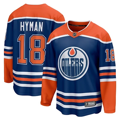 Maillot de joueur échappé à domicile Fanatics Zach Hyman des Royal Edmonton Oilers pour hommes