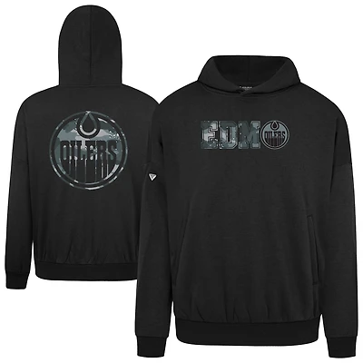 Men's Levelwear  Black Edmonton Oilers Contact Oversized Hoodie