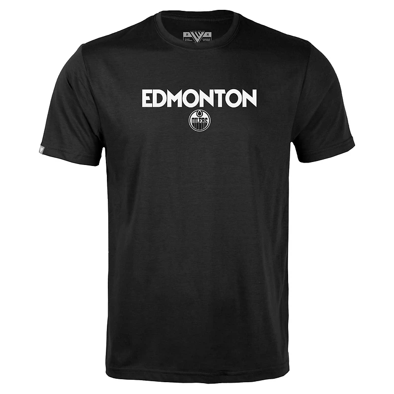 T-shirt capsule Richmond City pour homme, noir, des Oilers d'Edmonton