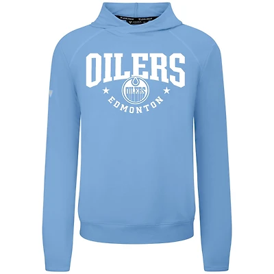 Sweat à capuche Levelwear bleu clair pour homme, modèle Mandate Archway Tri-Blend des Oilers d'Edmonton