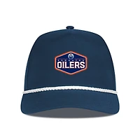 Men's Levelwear Navy Edmonton Oilers Gambit Team Icon Adjustable Hat