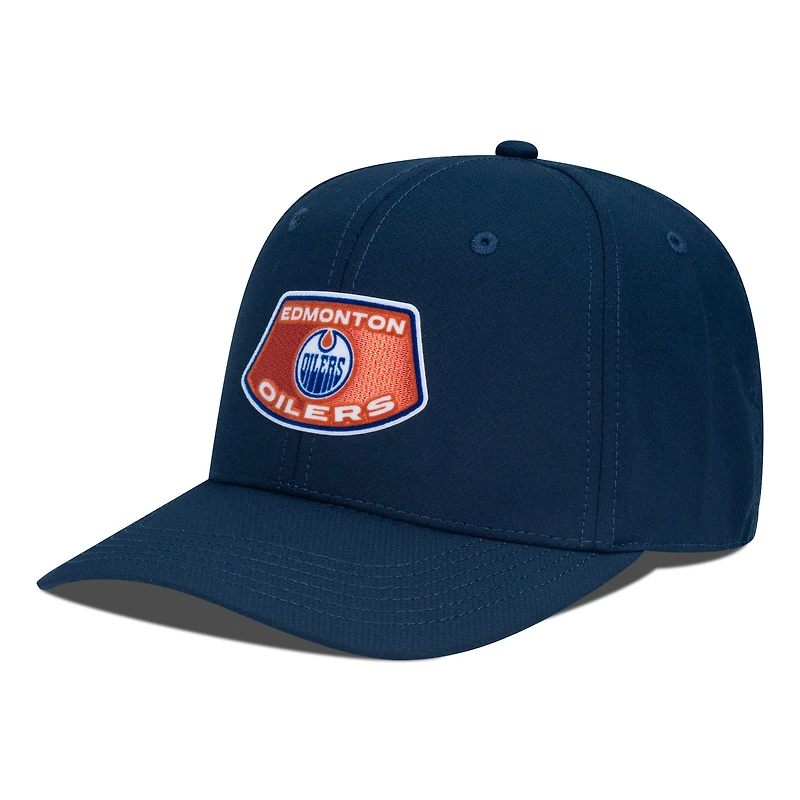 Casquette Rise Skylight Flex bleu marine pour homme des Oilers d'Edmonton