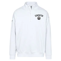 Men's Levelwear  White Edmonton Oilers Murray City Capsule Quarter-Zip Sweatshirt