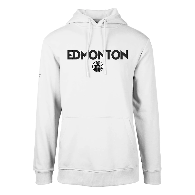 Sweat à capuche blanc pour homme Levelwear Edmonton Oilers Podium City Capsule