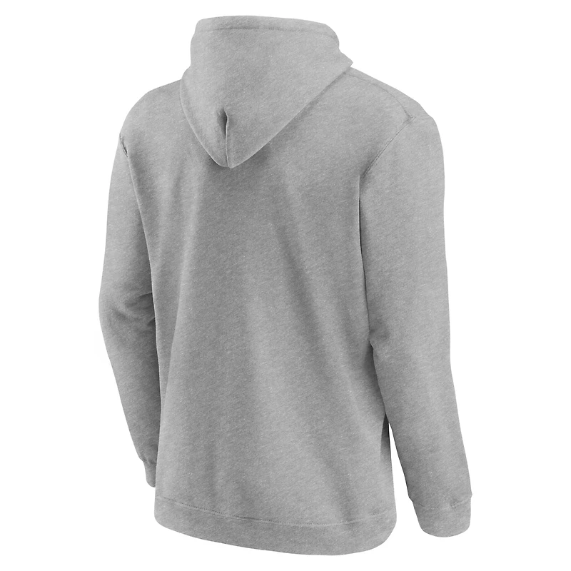 Men's Logo Athletic Heather Gray Edmonton Oilers Essential Hoodie