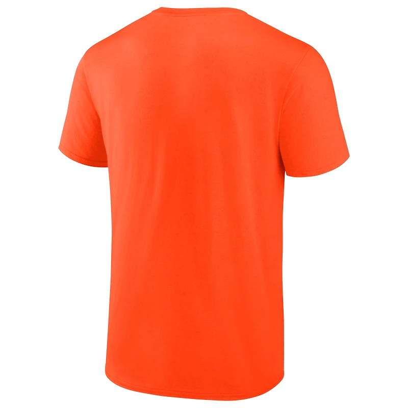 T-shirt essentiel orange à logo pour homme des Oilers d'Edmonton