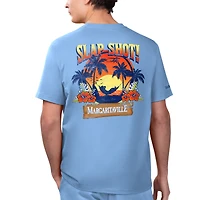 T-shirt de touché des Oilers d'Edmonton bleu Margaritaville pour hommes