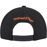 Casquette Snapback noire Mitchell & Ness des Oilers d'Edmonton Core Team Script 2.0 pour hommes