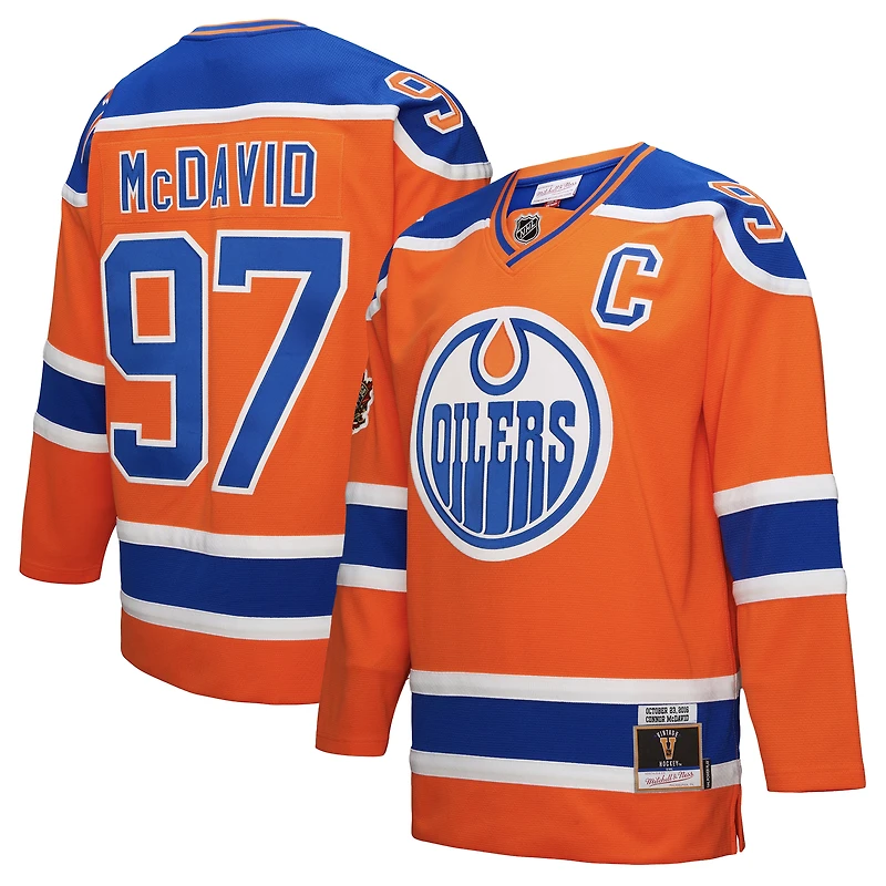 Men's Mitchell & Ness Connor McDavid Orange Edmonton Oilers Power Play Jersey