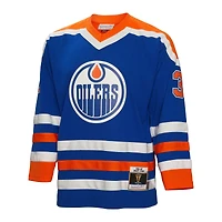 Men's Mitchell & Ness Grant Fuhr Royal Edmonton Oilers  1986 Blue Line Player Jersey