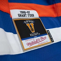 Men's Mitchell & Ness Grant Fuhr Royal Edmonton Oilers  1986 Blue Line Player Jersey