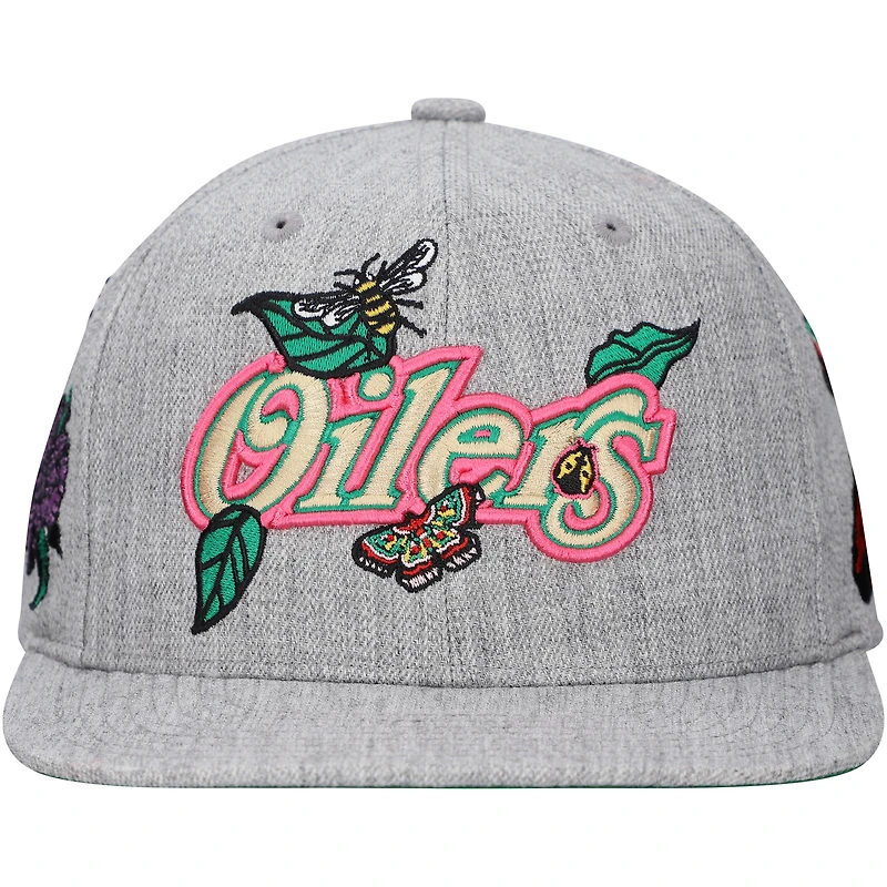 Men's Mitchell & Ness Gray Edmonton Oilers Smells Like Spring Spirit Snapback Hat