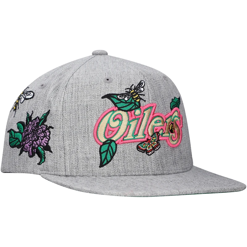 Casquette Snapback Smells Like Spring Spirit des Oilers d'Edmonton grise de Mitchell & Ness pour homme