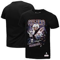 T-shirt noir à imprimé joueur Mitchell & Ness Leon Draisaitl des Oilers d'Edmonton 2.0 pour homme