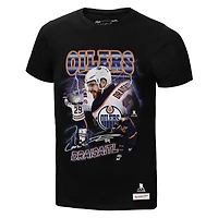 T-shirt noir à imprimé joueur Mitchell & Ness Leon Draisaitl des Oilers d'Edmonton 2.0 pour homme