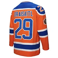 Maillot orange Power Play des Oilers d'Edmonton de Mitchell & Ness pour homme Leon Draisaitl
