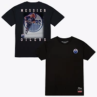 T-shirt photo noir Mitchell & Ness Mark Messier des Oilers d'Edmonton pour homme