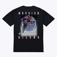 Men's Mitchell & Ness Mark Messier Black Edmonton Oilers Photo T-Shirt
