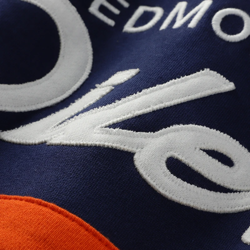 Sweat à capuche bleu marine Mitchell & Ness pour homme, entraîneur des Oilers d'Edmonton