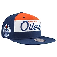 Casquette snapback rétro Mitchell & Ness Royal Edmonton Oilers pour homme