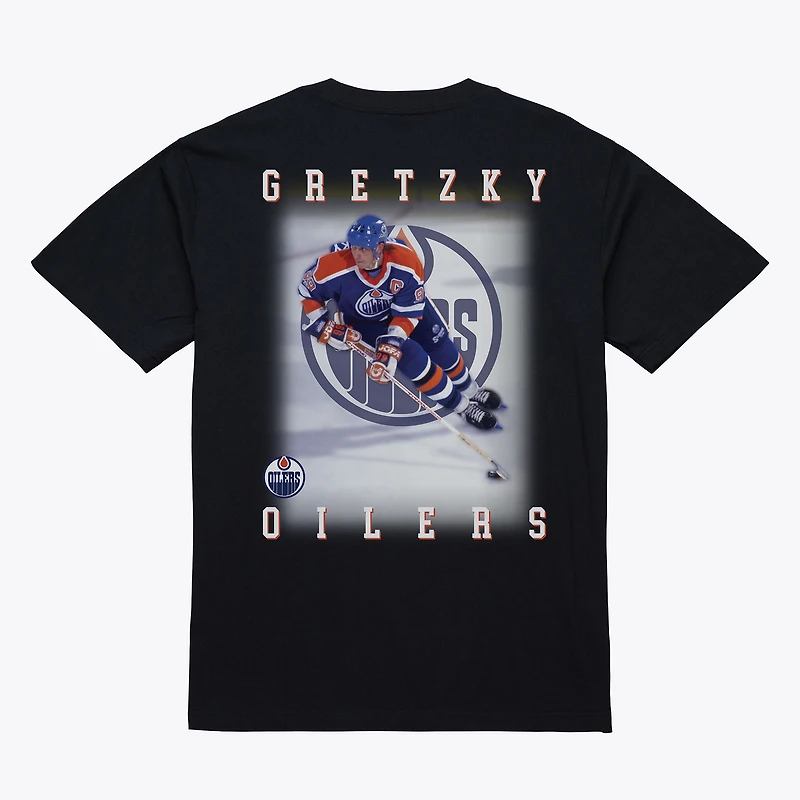 Men's Mitchell & Ness Wayne Gretzky Black Edmonton Oilers Photo T-Shirt