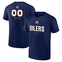 T-shirt bleu marine personnalisé pour homme, milieu de terrain des Oilers d'Edmonton